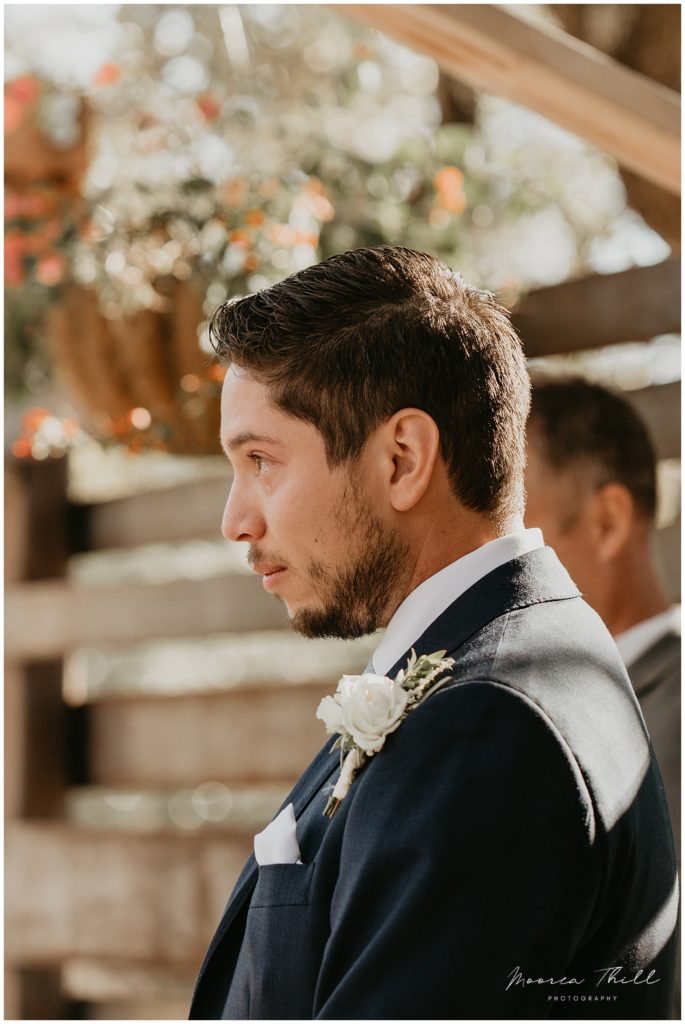 Emotional moments for groom Prima Vista Texas 